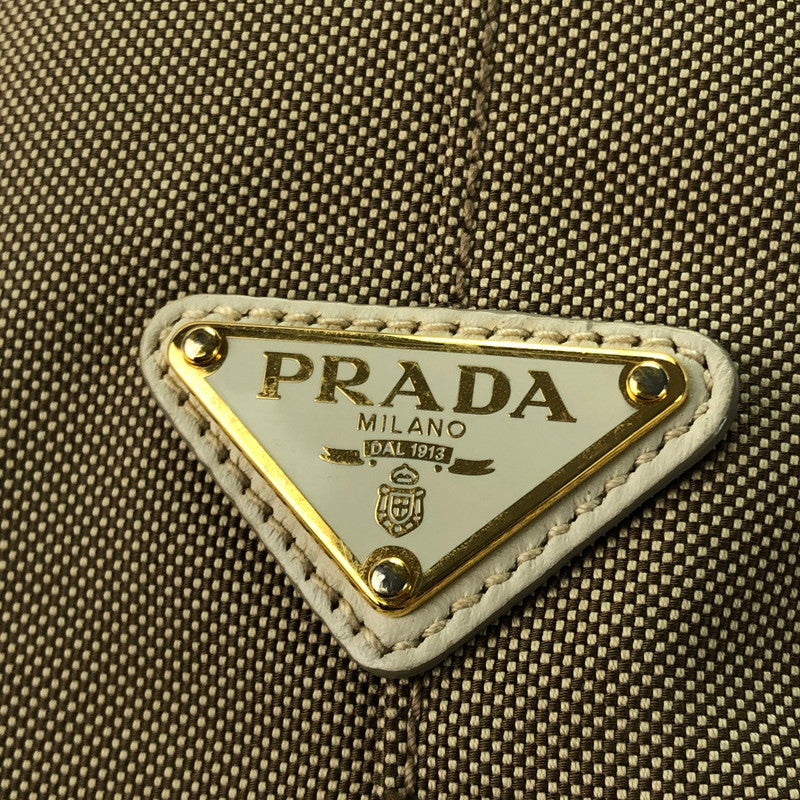 【現状渡し品】【レディース】 PRADA プラダ LOGO JACQUARD HAND BAG BN1841 ロゴジャガード ハンドバッグ カバン 180-250112-hi-16-tag カラー：ブラウン 万代Net店