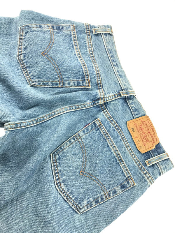 【現状渡し品】【メンズ】 Levi's リーバイス 90's 501 DENIM PANTS 501-0193 95年製 デニムパンツ ジーンズ USA製 ボタン裏刻印555 157-250326-hi-28-tag サイズ：W32 カラー：ライトインディゴ 万代Net店