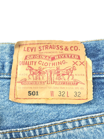 【現状渡し品】【メンズ】 Levi's リーバイス 90's 501 DENIM PANTS 501-0193 95年製 デニムパンツ ジーンズ USA製 ボタン裏刻印555 157-250326-hi-28-tag サイズ：W32 カラー：ライトインディゴ 万代Net店
