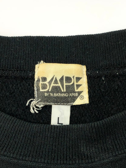 【中古品】【メンズ】 A BATHING APE アベイシングエイプ 00’S APE SHALL NEVER KILL APE PRINT SWEAT 00年代 エイプ シャル ネバー キル エイププリント スウェット トップス トレーナー 142-250119-mo-15-tag サイズ：L カラー：ブラック 万代Net店