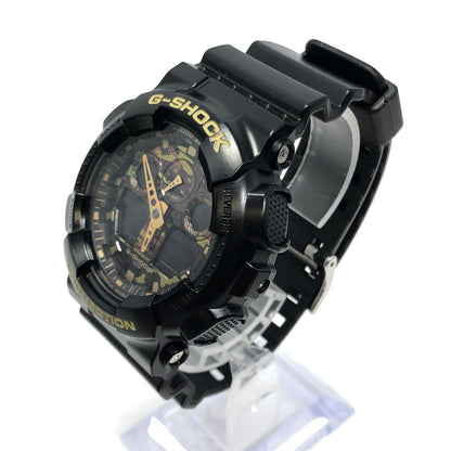 【中古美品】【メンズ】 G-SHOCK ジーショック GA-100 SERIES GA-100CF-1A9JF ANALOG-DIGITAL アナログデジタル クォーツ 腕時計 196-241225-hi-38-tag サイズ：55×51.2×16.9mm カラー：ブラック/カモフラージュ 万代Net店