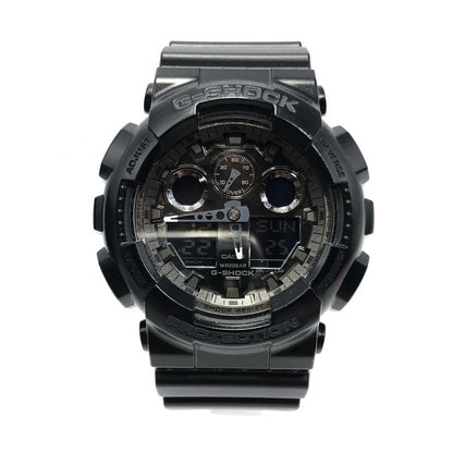 【中古美品】【メンズ】 G-SHOCK ジーショック GA-100 SERIES GA-100CF-1AJF ANALOG-DIGITAL アナログデジタル クォーツ 時計 196-241225-hi-37-tag サイズ：55×51.2×16.9mm カラー：ブラック 万代Net店