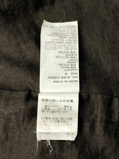 【中古品】【メンズ】 ZU28-FA934 ウールコート アウター 169-241218-ki-15-tag サイズ：M カラー：ブラック 万代Net店