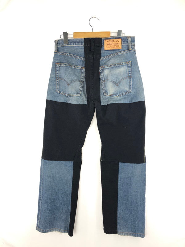 【中古品】【メンズ】  MAKKI REMAKE DENIM PANTS マッキリメイク 再構築 デニムパンツ ジーンズ ボトムス 158-241219-hi-12-tag サイズ：なし カラー：ブラック/ブルー 万代Net店