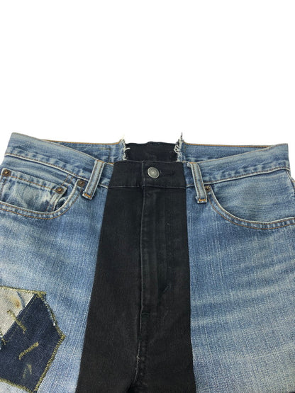 【中古品】【メンズ】  MAKKI REMAKE DENIM PANTS マッキリメイク 再構築 デニムパンツ ジーンズ ボトムス 158-241219-hi-12-tag サイズ：なし カラー：ブラック/ブルー 万代Net店