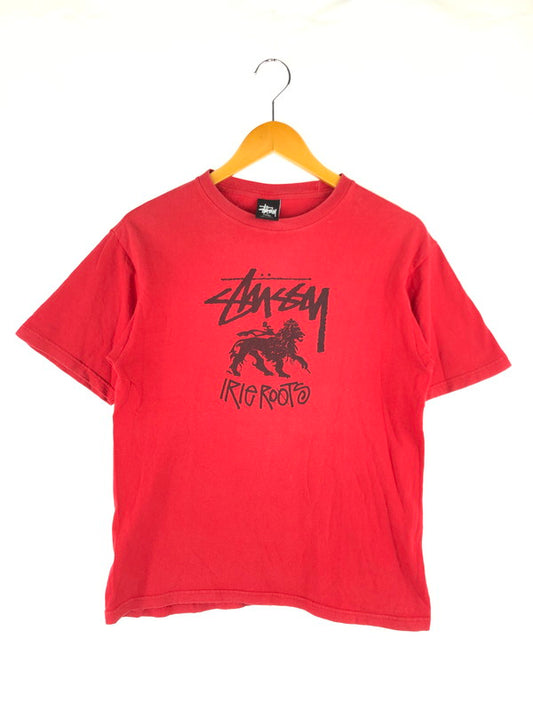 【中古品】【メンズ】 STUSSY ステューシー IRIE ROOTS LION TEE アイリールーツ ライオン ラスタTシャツ 半袖Tシャツ 142-241218-hi-01-tag サイズ：S カラー：レッド 万代Net店