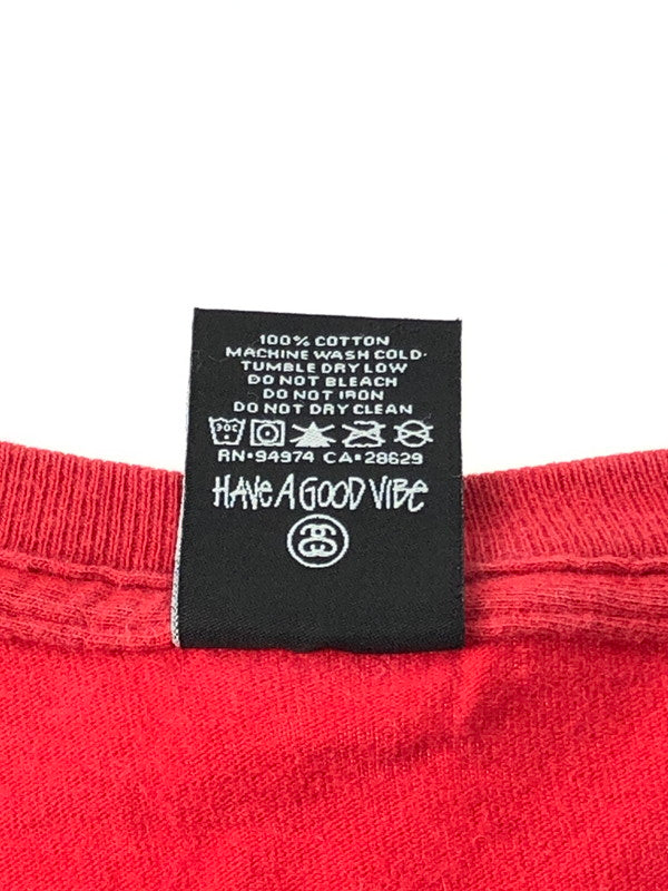 【中古品】【メンズ】 STUSSY ステューシー IRIE ROOTS LION TEE アイリールーツ ライオン ラスタTシャツ 半袖Tシャツ 142-241218-hi-01-tag サイズ：S カラー：レッド 万代Net店