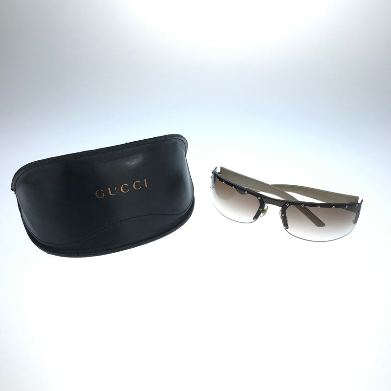 【現状渡し品】【メンズ】 GUCCI グッチ SUNGLASSES GG1832 サングラス スタッズ GGロゴ アイウェア アクセサリー 182-241230-hi-08-tag サイズ：70ロ14 115 カラー：ベージュ 万代Net店