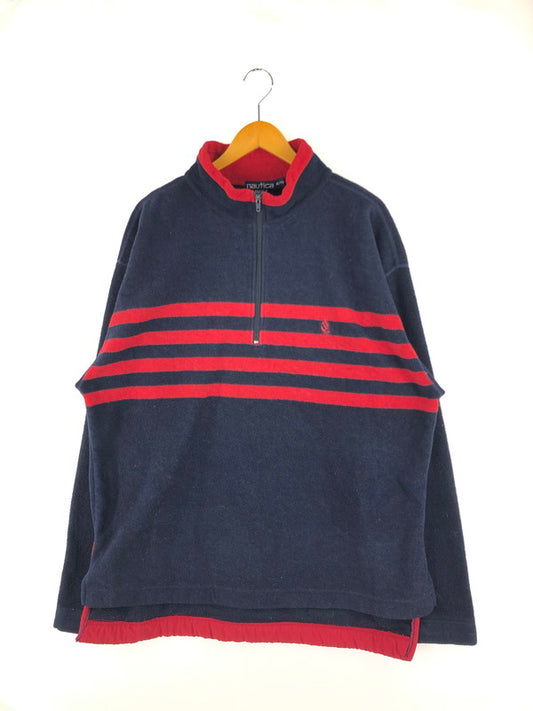 【中古品】【メンズ】 NAUTICA ノーティカ HALF ZIP FLEECE PULLOVER ハーフジップ フリースプルオーバー 146-241219-hi-04-tag サイズ：XL カラー：ネイビー 万代Net店