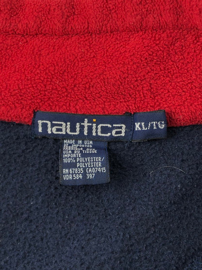 【中古品】【メンズ】 NAUTICA ノーティカ HALF ZIP FLEECE PULLOVER ハーフジップ フリースプルオーバー 146-241219-hi-04-tag サイズ：XL カラー：ネイビー 万代Net店