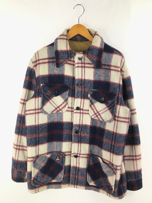 【中古品】【メンズ】  USED 70-80’S ユーズド 70年-80年代 CHECK JACKET チェックジャケット アウター 146-250123-ki-06-tag カラー：ネイビー系 万代Net店