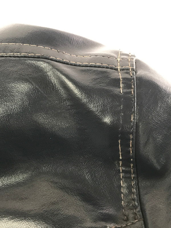 【現状渡し品】【メンズ】 USED 70～80S LEATHER JACKET 70～80年代 レザージャケット アウター 146-260912-na-40-tagh サイズ：50 カラー：ネイビー 万代Net店