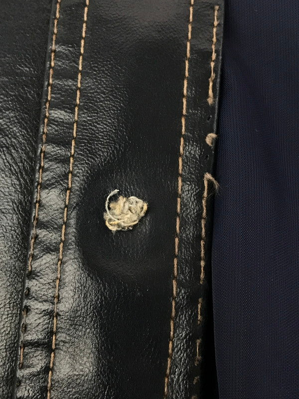 【現状渡し品】【メンズ】 USED 70～80S LEATHER JACKET 70～80年代 レザージャケット アウター 146-260912-na-40-tagh サイズ：50 カラー：ネイビー 万代Net店