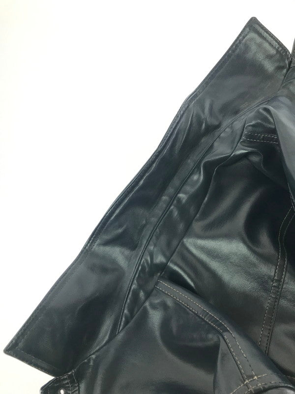 【現状渡し品】【メンズ】 USED 70～80S LEATHER JACKET 70～80年代 レザージャケット アウター 146-260912-na-40-tagh サイズ：50 カラー：ネイビー 万代Net店