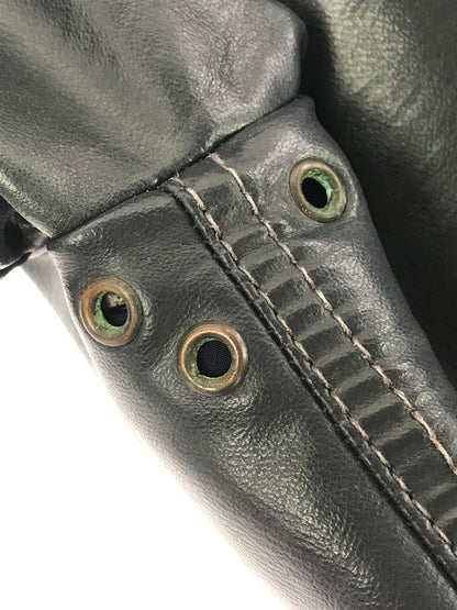 【現状渡し品】【メンズ】 USED 70～80S LEATHER JACKET 70～80年代 レザージャケット アウター 146-260912-na-40-tagh サイズ：50 カラー：ネイビー 万代Net店