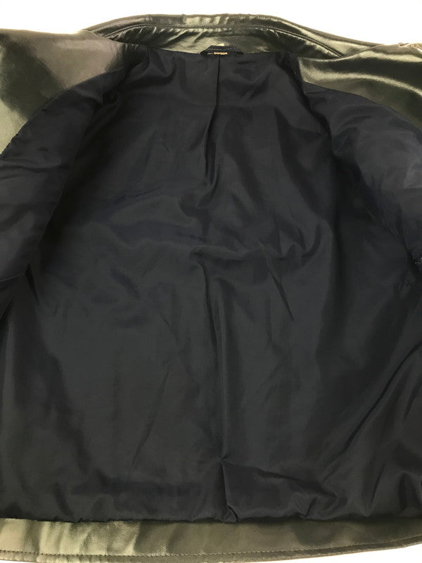 【現状渡し品】【メンズ】 USED 70～80S LEATHER JACKET 70～80年代 レザージャケット アウター 146-260912-na-40-tagh サイズ：50 カラー：ネイビー 万代Net店