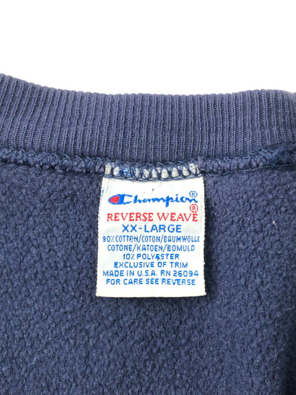 【中古品】【メンズ】 Champion チャンピオン 90's REVERSE WEAVE SWEAT UNIVERSITY OF ST.THOMAS 90年代 リバースウィーブスウェット カレッジロゴ トレーナー 刺繍タグ 146-241218-hi-04-tag サイズ：XXL カラー：ネイビー 万代Net店