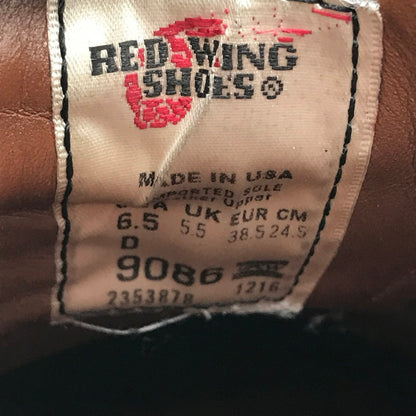 【中古品】【メンズ】 RED WING レッドウィング MIL-1 BLUCHER OXFORD 9086 ブルーチャー オックスフォードシューズ プレーントゥシューズ 靴 164-250106-hi-14-tag サイズ：24.5cm US 6.5 カラー：ブラウン 万代Net店