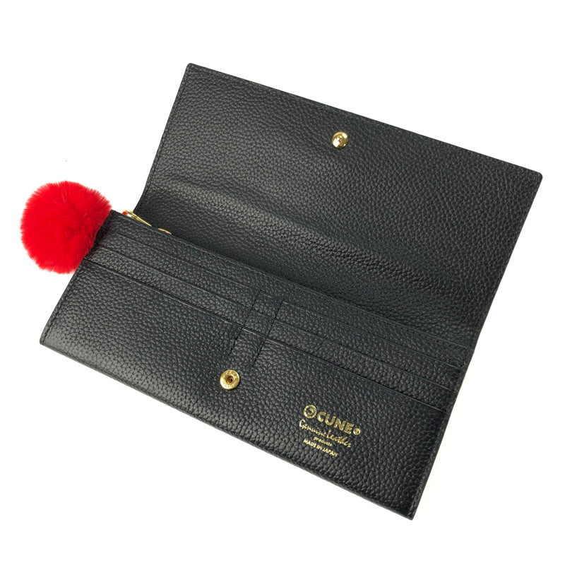 【中古品】【メンズ】  CUNE キューン LONG WALLET 金ウサギロングウォレット 二つ折り 長財布 200-241230-hi-18-tag カラー：ブラック 万代Net店