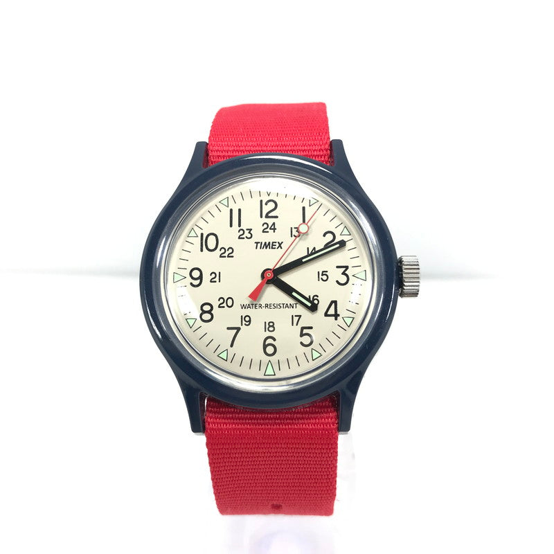 【中古品】【メンズ】 TIMEX タイメックス ORIGINAL CAMPER TW2U84300 オリジナルキャンパー クォーツ 腕時計 198-241225-hi-45-tag カラー：レッド/ネイビー 万代Net店