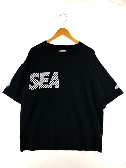 【中古品】【メンズ】  WIND AND SEA ウィンダンシー × VANS バンズ CHECKERED FLAG S S TEE 122H1011599 チェッカーフラッグ ショートスリーブ Tシャツ 半袖 トップス 142-241220-mo-01-tag サイズ：XL カラー：ブラック 万代Net店