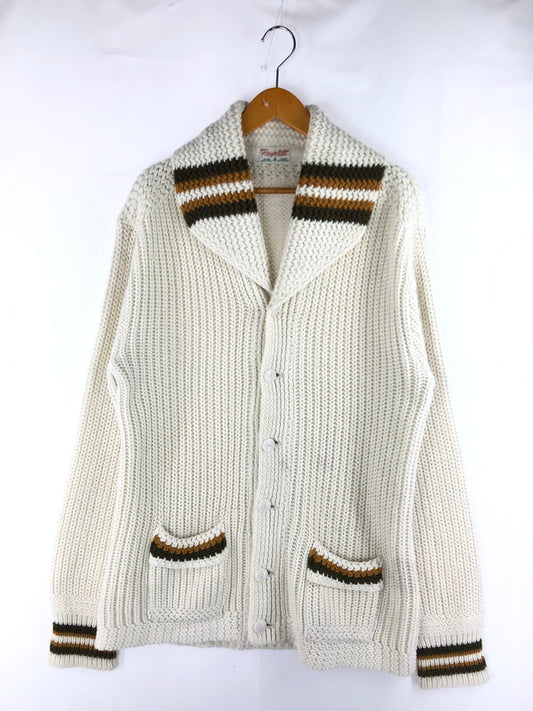 【中古品】【メンズ】  VIRGIN ORLON ヴァージンオーロン SHAWL COLLAR CARDIGAN ショールカラー カーディガン トップス 146-241220-mo-19-tag カラー：オフホワイト 万代Net店