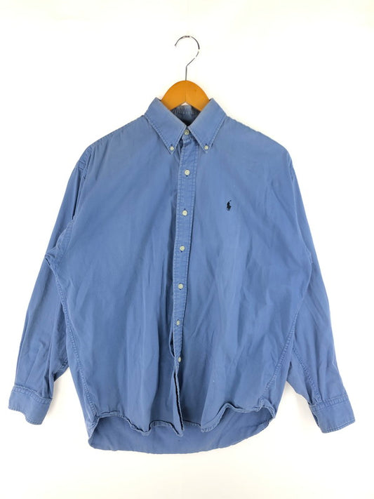 【中古品】【メンズ】 RALPH LAUREN ラルフローレン 90’S BLAIRE BUTTON-DOWN SHIRT ブレア ボタンダウンシャツ 長袖 トップス 146-241220-mo-09-tag サイズ：M カラー：ブルー 万代Net店