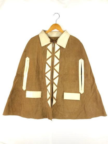 【中古品】【メンズ】 UNKNOWN 70’S SUEDE LEATHER PONCHO IDEAL ZIP スエードレザーポンチョ アウター 146-250123-mo-02-tag カラー：ブラウン 万代Net店