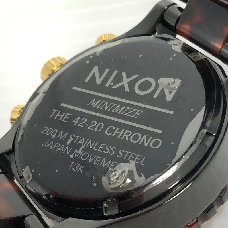 【中古美品】【メンズ】 NIXON ニクソン THE 42-20 CHRONO リストウォッチ クロノグラフ クォーツ 腕時計 198-250123-hi-17-tag 万代Net店