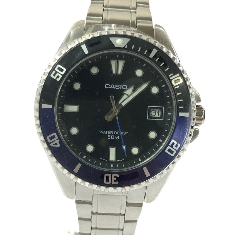 【中古美品】【メンズ】 CASIO カシオ ANALOG MDV-10D-1A2V アナログ クォーツ 腕時計 199-260620-ty-10-tagh カラー：シルバー 万代Net店