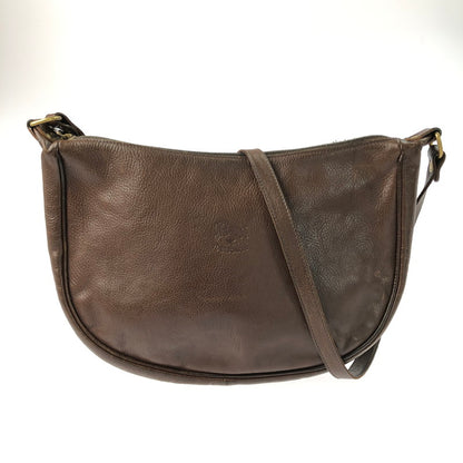 【中古品】【レディース】 IL BISONTE イルビゾンテ LEATHER SHOULDER BAG レザーショルダーバッグ カバン 188-250112-hi-12-tag カラー：ブラウン 万代Net店