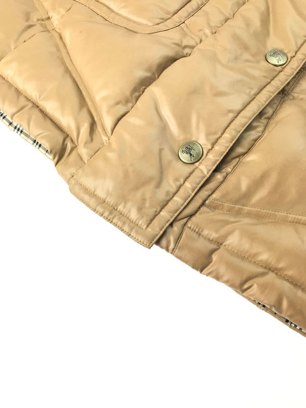 【現状渡し品】【レディース】 BURBERRY BLUE LABEL バーバリーブルーレーベル LONG DOWN JACKET FRF02-620-40 ロングダウンジャケット ダウンコート 裏地ノバチェック ラクーンファー アウター 169-241228-hi-10-tag サイズ：38 カラー：ベージュ 万代Net店