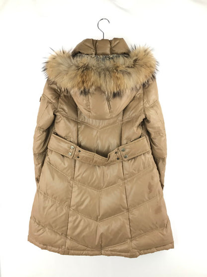 【現状渡し品】【レディース】 BURBERRY BLUE LABEL バーバリーブルーレーベル LONG DOWN JACKET FRF02-620-40 ロングダウンジャケット ダウンコート 裏地ノバチェック ラクーンファー アウター 169-241228-hi-10-tag サイズ：38 カラー：ベージュ 万代Net店