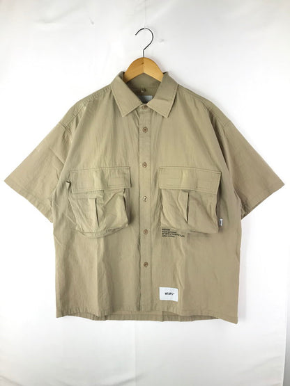 【中古品】【メンズ】 WTAPS ダブルタップス 22SS EXP SS COTTON WEATHER 221WVDT-SHM07 ショートスリーブ コットン ウェザーシャツ 半袖シャツ 142-250115-hi-25-tag サイズ：03 カラー：ベージュ 万代Net店