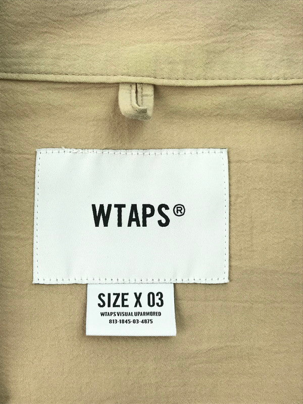 【中古品】【メンズ】 WTAPS ダブルタップス 22SS EXP SS COTTON WEATHER 221WVDT-SHM07 ショートスリーブ コットン ウェザーシャツ 半袖シャツ 142-250115-hi-25-tag サイズ：03 カラー：ベージュ 万代Net店