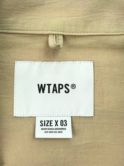 【中古品】【メンズ】 WTAPS ダブルタップス 22SS EXP SS COTTON WEATHER 221WVDT-SHM07 ショートスリーブ コットン ウェザーシャツ 半袖シャツ 142-250115-hi-25-tag サイズ：03 カラー：ベージュ 万代Net店