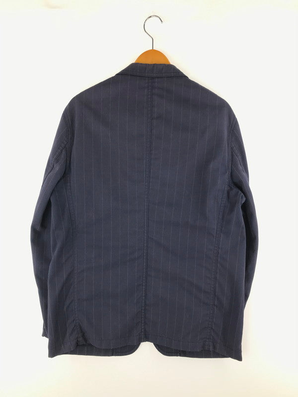 【中古品】【メンズ】 COMME des GARCONS HOMME コムデギャルソンオム STRIPE TAILORED JACKET  HM-J027 ストライプ柄 テーラードジャケット ライトアウター 140-241228-hi-12-tag サイズ：L カラー：ネイビー 万代Net店