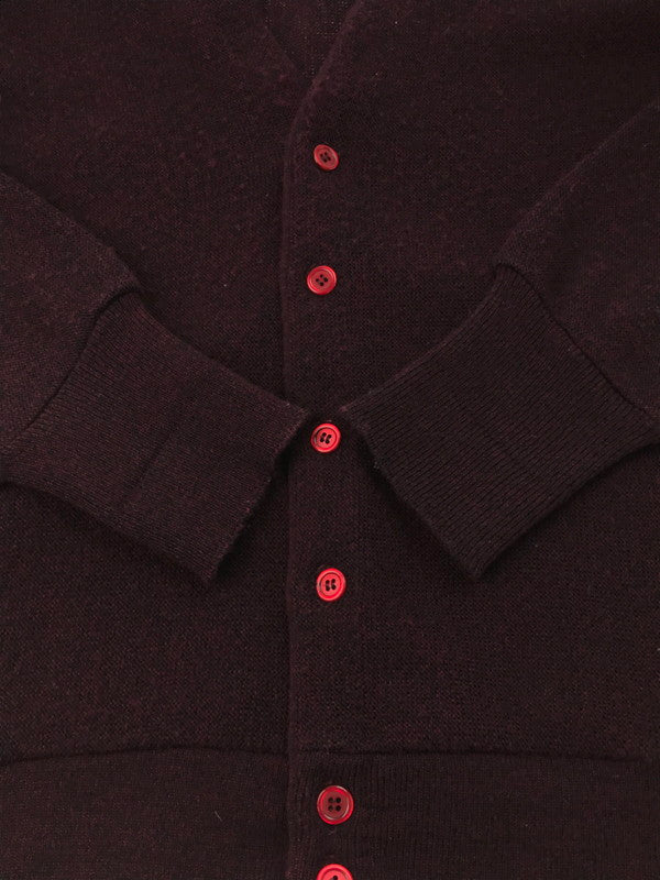 【中古品】【メンズ】 JANTZEN ジャンセン KNIT CARDIGAN ニットカーディガン トップス 146-250121-yk-17-tag サイズ：表記なし カラー：ボルドー 万代Net店