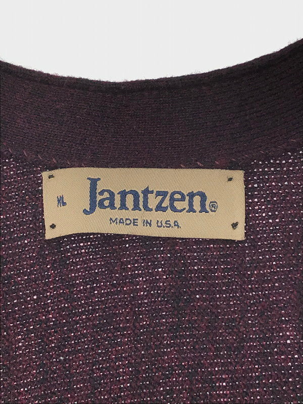 【中古品】【メンズ】 JANTZEN ジャンセン KNIT CARDIGAN ニットカーディガン トップス 146-250121-yk-17-tag サイズ：表記なし カラー：ボルドー 万代Net店