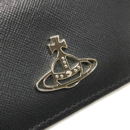 【中古品】【メンズ】 Vivienne Westwood ヴィヴィアンウエストウッド SAFFIANO CREDIT CARD WALLET サフィアーノ クレジットカード ウォレット 三つ折り財布 181-250108-hi-28-tag カラー：ブラック 万代Net店