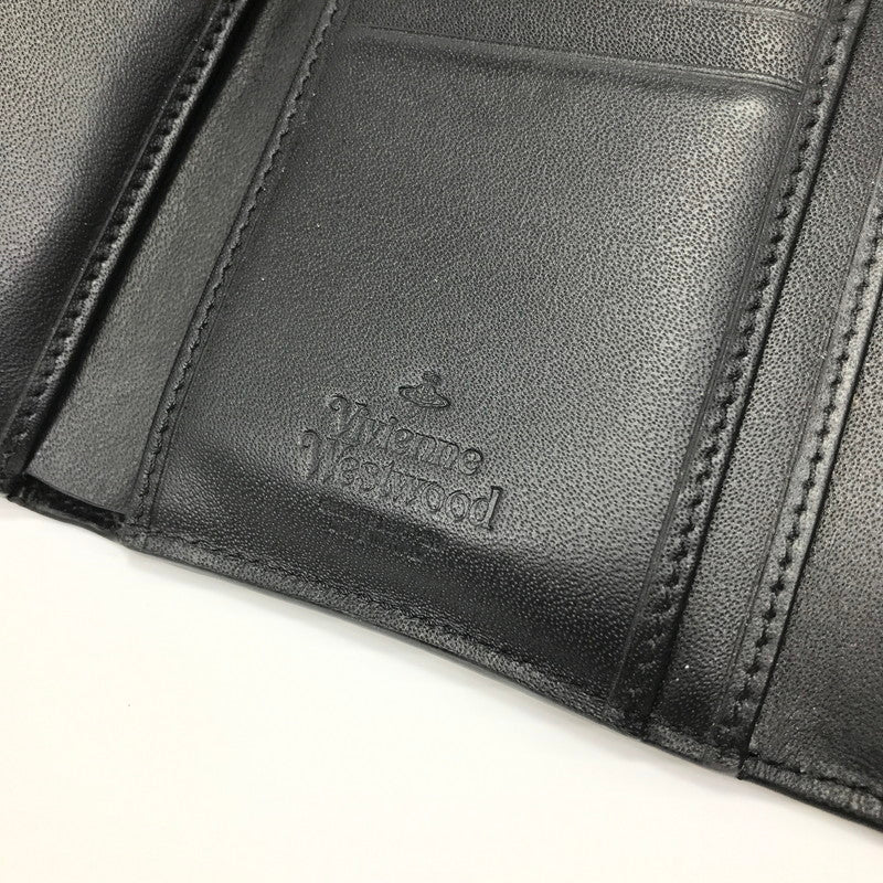 【中古品】【メンズ】 Vivienne Westwood ヴィヴィアンウエストウッド SAFFIANO CREDIT CARD WALLET サフィアーノ クレジットカード ウォレット 三つ折り財布 181-250108-hi-28-tag カラー：ブラック 万代Net店