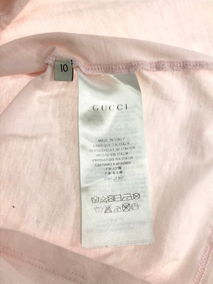 【中古品】【キッズ】 GUCCI グッチ プリント Tシャツ 442310 X3E25 半袖 トップス 173-250116-yk-02-tag サイズ：10 カラー：ピンク 万代Net店