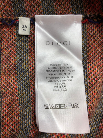 【中古品】【キッズ】 GUCCI グッチ kid's BEE DESIGN STRIPED KNIT SWEATER S515925 X1582 キッズ 蜂デザイン ボーダーニットセーター トップス 173-250626-rt-01-tag サイズ：36 カラー：ブルー/レッド 万代Net店