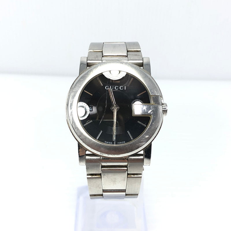 【中古品】【メンズ】 GUCCI グッチ WRIST WATCH 101J Gラウンド デイト クォーツ 腕時計 197-250115-hi-13-tag カラー：シルバー 万代Net店