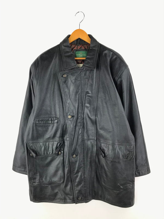 【現状渡し品】【メンズ】 MAX RUGGER CLUB マックスラガー LEATHER COAT レザーコート 羊革 アウター 146-241228-hi-06-tag サイズ：L カラー：ブラック 万代Net店