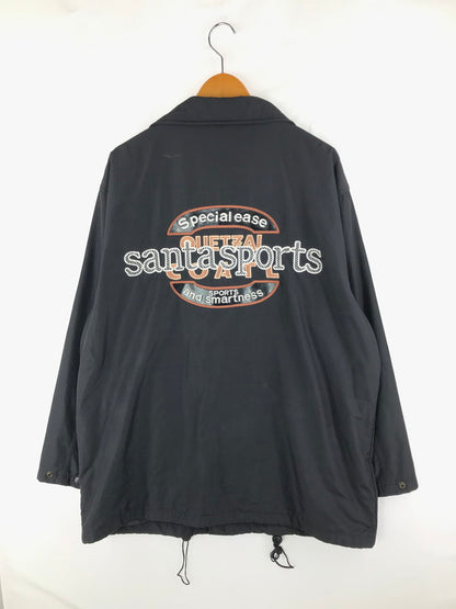 【中古品】【メンズ】  SANTA SPORTS 90's LOGO COACH JACKET 90年代 ロゴコーチジャケット ライトアウター 146-241228-hi-05-tag サイズ：表記消え カラー：ブラック 万代Net店