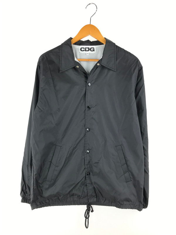 【中古品】【メンズ】 COMME des GARCONS コムデギャルソン CDG LOGO COACH JACKET SZ-J019 ロゴ コーチジャケット ライトアウター 140-241228-hi-11-tag サイズ：M カラー：ブラック 万代Net店