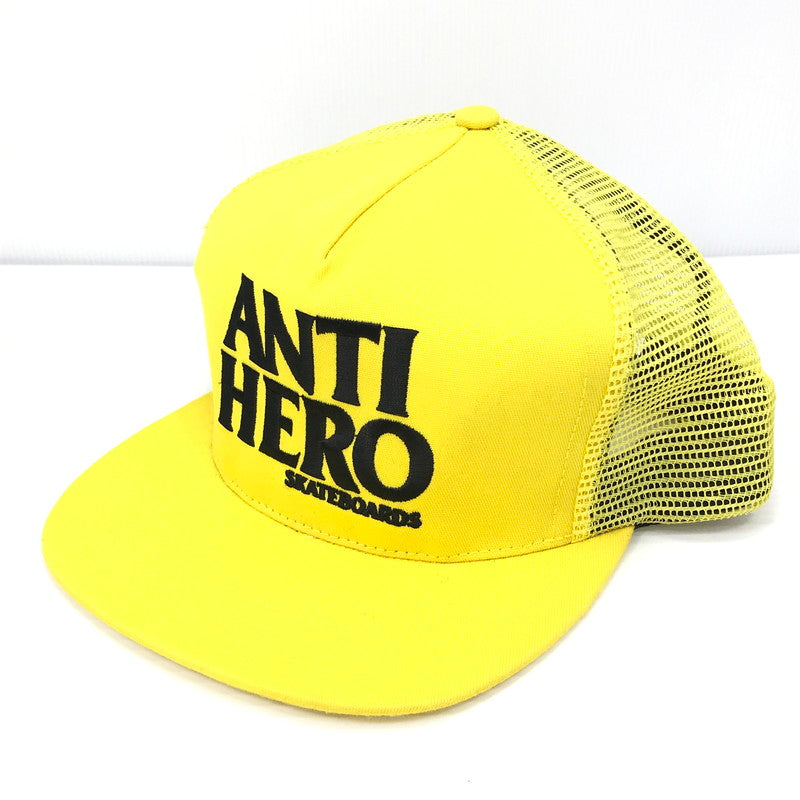 【中古品】【メンズ】  ANTI HERO SKATEBOARDS アンチヒーロー TRUCKER CAP トラッカーキャップ メッシュキャップ 帽子 USA製 185-250109-hi-27-tag サイズ：F カラー：イエロー 万代Net店