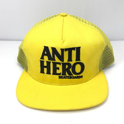 【中古品】【メンズ】  ANTI HERO SKATEBOARDS アンチヒーロー TRUCKER CAP トラッカーキャップ メッシュキャップ 帽子 USA製 185-250109-hi-27-tag サイズ：F カラー：イエロー 万代Net店