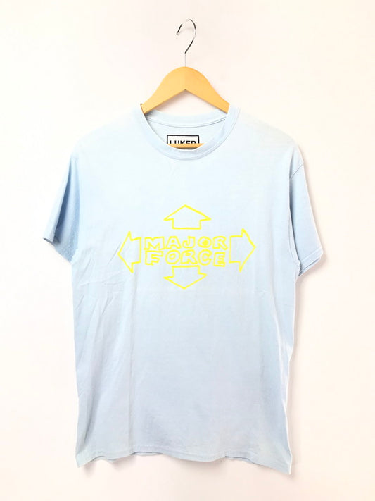 【中古品】【メンズ】 LUKER BY NEIGHBORHOOD ルーカー バイ ネイバーフッド × MAJOR FORCE メジャー・フォース 181LBMFL-STM01S S/S TEE 半袖Tシャツ 142-260520-na-07-tagh サイズ：M カラー：ライトブルー 万代Net店
